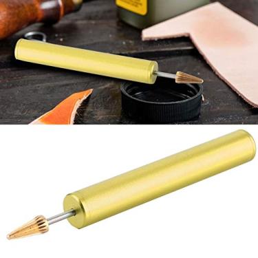 Imagem de Caneta de tinta, aplicador de rolo de artesanato de couro com cabeça de cobre, invólucro de liga, para couro, tecido, lona