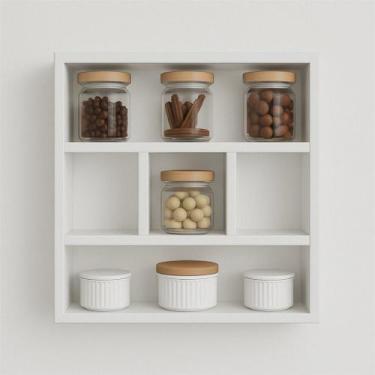 Imagem de Prateleira de Parede para Cozinha 3 Níveis porta condimentos temperos 