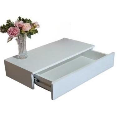 Imagem de Penteadeira Suspensa Com DivisóRia 60cm Para Maquiagem Com Gaveta(BRANCO SEM DIVISÓRIA)