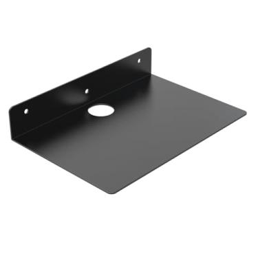 Imagem de Prateleiras flutuantes de metal para parede de livros, prateleira de banheiro suspensa, quarto, banheiro, cozinha, rack de armazenamento de sala de estar, borda para fotos de escritório, prateleiras