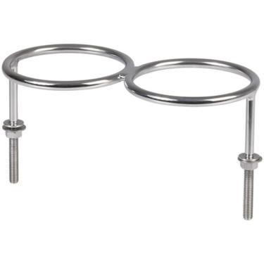 Imagem de Porta Copo E Garrafas Em Aço Inox Duplo De Embutir