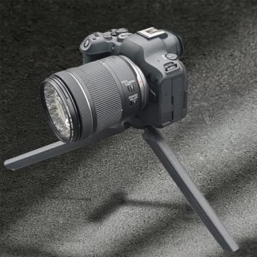 Imagem de 1 tripé preto 3 em 1 para desktop, portátil, dobrável, parafuso de 1/4 polegada para tripé de câmera GoPro DSLR