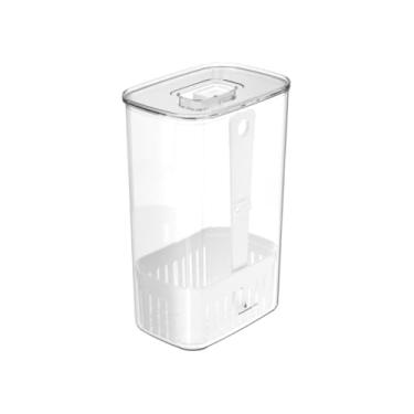 Imagem de Caixa De Armazenamento Para FrigoríFico Com Grelha De Drenagem – Para Lavar E Armazenar Legumes E Frutas(1UN Organizador Tempero 2,3L)