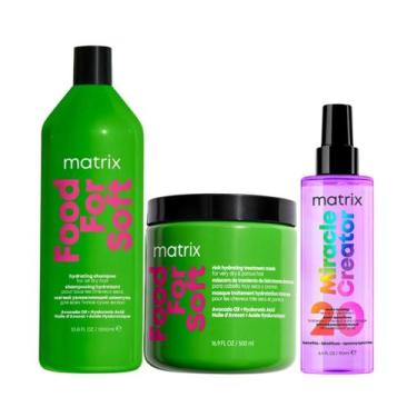 Imagem de Kit Matrix Food For Soft Sh 1000ml + Masc 500ml + Miracle 190ml