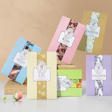 Imagem de Pacote com 12 sachês de aromaterapia, gaveta, carro, guarda-roupa e armário, pode ser colocado em uma caixa de presente, aromatizador de ar de longa duração, 6 sabores