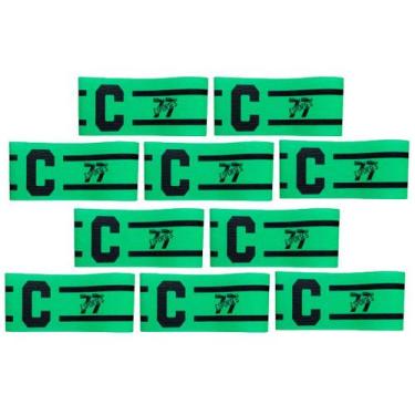 Imagem de Kit 10 Braçadeira Faixa Capitão 77 Impressão Digital Fechamento tiras 