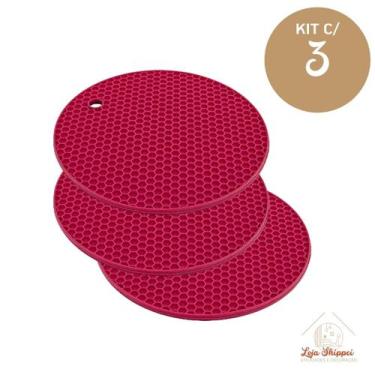 Imagem de Kit descanso de panela redondo - wincy, Kit com 3