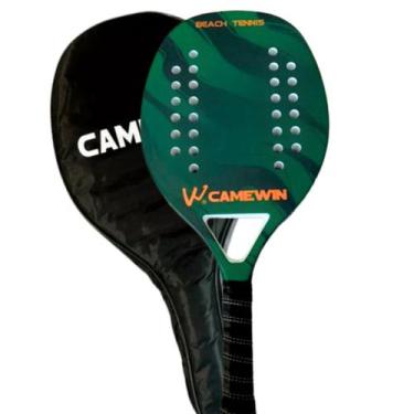 Imagem de Raquete Para Beach Tennis Profissional Em Fibra Carbono Com Capa Prote