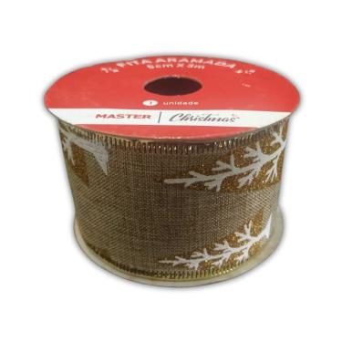 Imagem de Fita Aramada De Natal árvore Natalina - 5cm X 3m