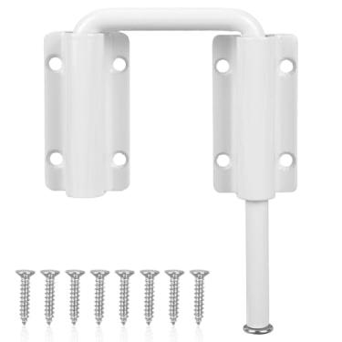 Imagem de Kit de Trava Segurança para Porta Deslizante Pátio Formato U, Trava Segurança Liga Alumínio 90/180 Graus para Cerca Jardim Portão Celeiro Tela Janela Montagem Vários Ângulos com Parafusos