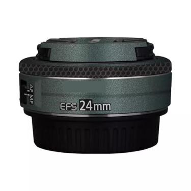 Imagem de EFS 24 2.8 Adesivo de lente de câmera para Canon EF-S 24 mm F2.8 Película protetora de vinil decalque skin (verde turquesa)