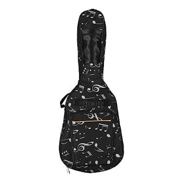 Imagem de Mochila para guitarra de 41 polegadas Bolsa para guitarra Bolsa de guitarra em tecido Oxespesso Mochila com ombros acolchoados de algodão Alça de ombro ajustável para guitarra clássica Guitarra
