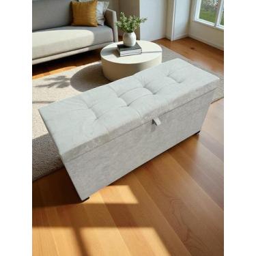 Imagem de Puff baú 1 metro decorativo com dobradiça com pistão á gás diversas co