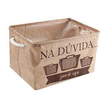 Imagem de Cesto Organizador Dobrável 40x26cm Na Dúvida Guarde Aqui - Tokyo Desig