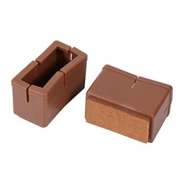 Imagem de GLOGLOW Pernas de Cadeira Cobrem Pés de Borracha para Cadeiras, 8 Peças 1,73 X 0,94 X 1,10 pol. Pernas de Cobrem Móveis Retangulares para, 8 Peças,73 0,94,10 pol. Móveis Retangulares para Pátio
