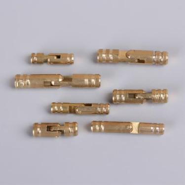 Imagem de Dobradiça de barril de fechamento macio oculto cobre puro para caixa de madeira 10 peças (5 mm x 20 mm)
