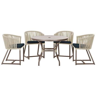 Imagem de Mesa Com 4 Cadeiras E Noronha Estofado 12 Trama Original Rami