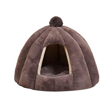 Imagem de Casas De Cães, Cabanas De Tenda Fechadas De Cães, Cachorro Caverna Do Canil Profundo Do Sono Profundo Cão Redondo Canil Kennel Semi-gato Canil Pequeno Coelho De Coelho Outono E Inverno