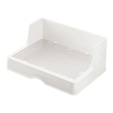 Imagem de IEUDNS Caixa de areia para coelhos com grade, caixa de cama, vaso sanitário para animais de estimação e outros animais de jardim, Grade Pequena de 12