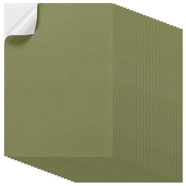 Imagem de PATIKIL 40 peças de papel adesivo de folha completa, etiquetas de envio A4, papel adesivo colorido fosco para impressão de impressora a laser a jato de tinta, marrom