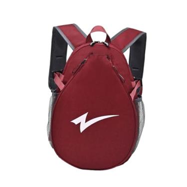 Imagem de Baoblaze Bolsa para raquete de tênis, mochila organizadora premium com alça de ombro ajustável, ideal para raquetes de badminton e competições, Vermelho