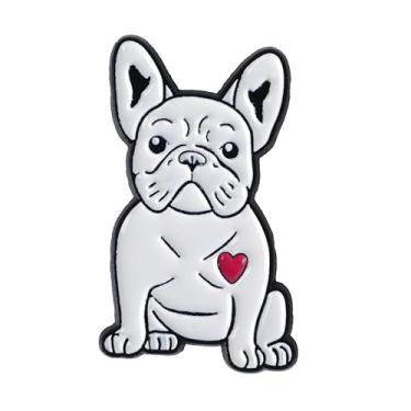 Imagem de Broche de esmalte French Bulldog Mama, broche de mãe francesa, broche de crachá de mamãe do valentão francês, emblemas fofos da mamãe francesa, alfinetes de valentão francês, presente engraçado