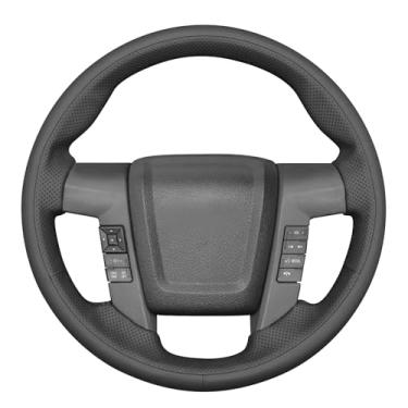 Imagem de MEWANT Capa de volante estilo 3D com costura DIY para Ford F-150 F150 Raptor 2010-2014 Acessórios de volante para Ford F-150 (estilo 3D)