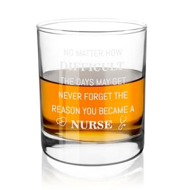 Imagem de Presentes para enfermeiros - Presentes de enfermeiros femininos e masculinos Copos de uísque Whisky 283 g Natal Enfermeiros Semana Apreciação Dia de Ação de Graças Presente de Graduação para