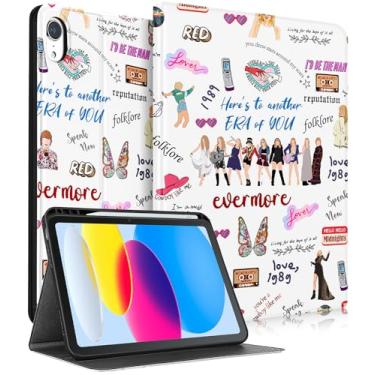 Imagem de Besoar Linda capa para iPad 10ª geração de 10,9 polegadas 2022 - para crianças, meninas, adolescentes, meninos, mulheres, fólio, feminino, desenho kawaii, design estético, capa legal para iPad 10