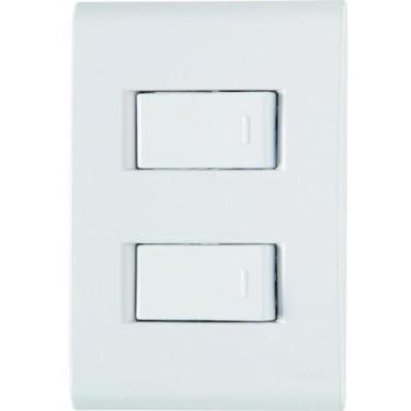 Imagem de Cj Interruptor Duplo 1 Simples + 1 Paralelo - Tramontina - Enerbras