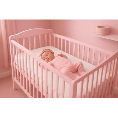 Imagem de Colchão para Berço Chiqueirinho Um lado Impermeável 100 x 70 x 10 cm Antialérgico