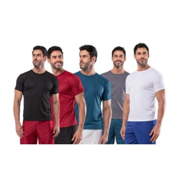Imagem de Kit 5 Camisetas PLUS SIZE, masculina. Uso casual e esportivo. - Oly Sp