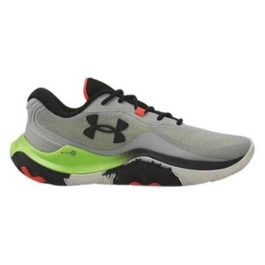 Imagem de Tênis Under Armour Buzzer 2 Basquete Cinza e Limão - Masculino 46-Masculino