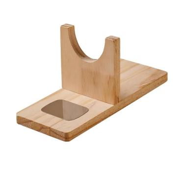 Imagem de KiBcsLic Suporte para ferramenta de cola quente, organizador portátil de madeira para projetos escolares, mesa e casa, S