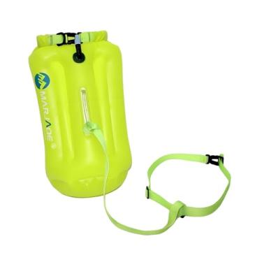 Imagem de Dynwave Bolsa estanque impermeável para boia de natação, leve e versátil, com fecho de enrolar, 20L, ideal para mergulho com snorkel, remo, canoagem, vela e, Amarelo