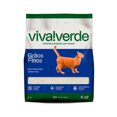 Imagem de Areia Higienica Viva Verde Grãos Finos 4kg
