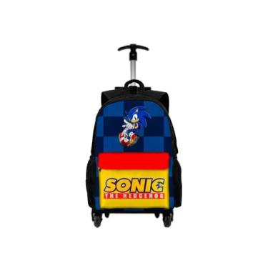 Imagem de Kit Mochila Com Carrinho + Lancheira Térmica + Estojo Personalizado Pe