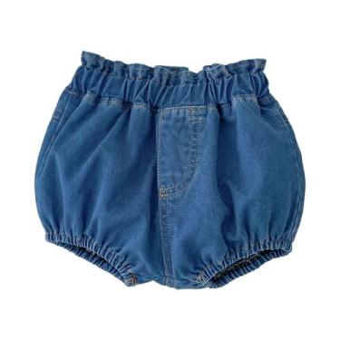Imagem de Shorts De Denim Para Bebês Meninos E Meninas Com Ruffles De Algodão Ma