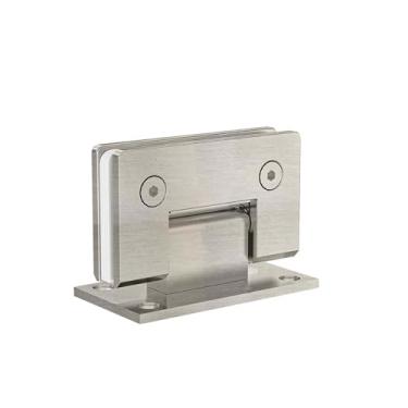 Imagem de Bathlink Dobradiças de porta de chuveiro de vidro de 90 graus, dobradiça de porta de vidro de níquel escovado resistente para banheiro, 1 peça dobradiça de porta de chuveiro de aço inoxidável 304 para