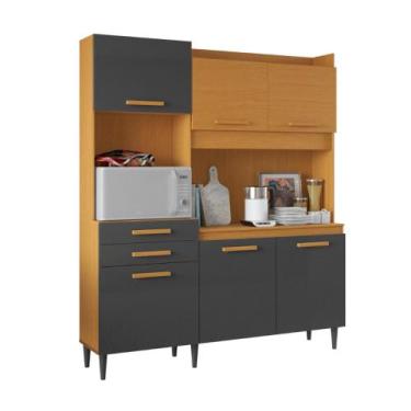 Imagem de Armário de Cozinha Selena Compacta Com 6 Portas 2 Gavetas - Aramóveis,