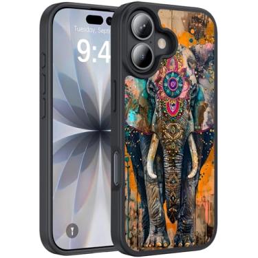 Imagem de ZHUHEHEAH Capa para iPhone 17, capa protetora ultrafina de silicone líquido antiderrapante elegante, adequada para iPhone 17 de 6,3 polegadas, elefante sagrado