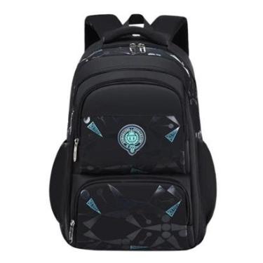 Imagem de Mochila Masculina Bolsa Escolar Meninos Grande Espaço Lápis Fichário Porta Notebook-Masculino