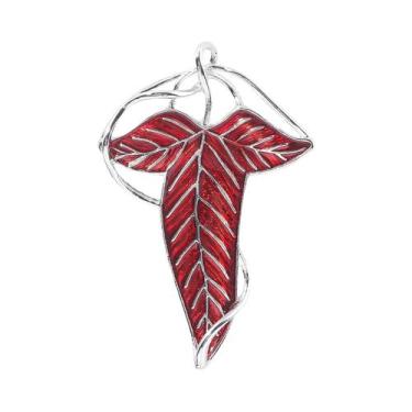 Imagem de Broche De Folhas Verdes Rainha Elfa De Lorien Pin Tolkien Galadriel Le