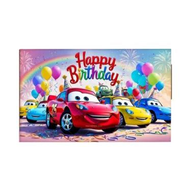 Imagem de Fundo Para Festa De Aniversário Infantil Disney Cars McQueen Decoração