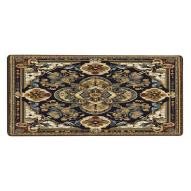 Imagem de Tapete de mouse étnico mandala grande à prova d'água para computador estendido tapete protetor de mesa antiderrapante base de borracha para escritório, computador, teclado, laptop e mesa de casa