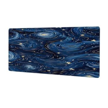 Imagem de Tapete de mouse grande Galaxy Space Star impermeável para computador estendido tapete protetor de mesa antiderrapante base de borracha para escritório, computador, teclado, laptop e mesa de casa