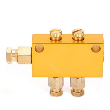 Imagem de Oil Distributor Adjustable Brass Lubrication System Valve Durable Piston Separator Divider for CNC Machining Center Machinery Machine Tools Production Lines (Um dentro, dois fora)