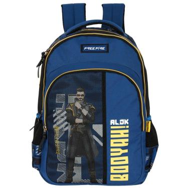 Imagem de Mochila Escolar Costas Gamer Ms49784 - Azul