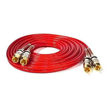 Imagem de Cabo Rca 2x2 Nwt Profissional Blindado Vermelho 1m