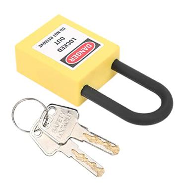 Imagem de aqxreight Bloqueio de Bloqueio de 38 Mm Dispositivo de Segurança de Isolamento de Engenharia Industrial de Nylon para Canteiro de Obras Pessoas Amarelas para o Outro de Cadeado de Segurança Cadeado